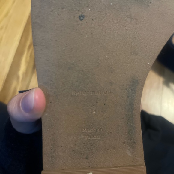 Reformation Zolanda Sandals in Denim - Picture 9 of 9